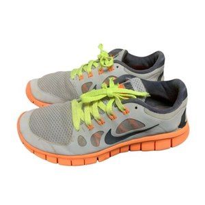 Nike Free 5.0 Orange/Grey 580558-005 Boys 6.5Y